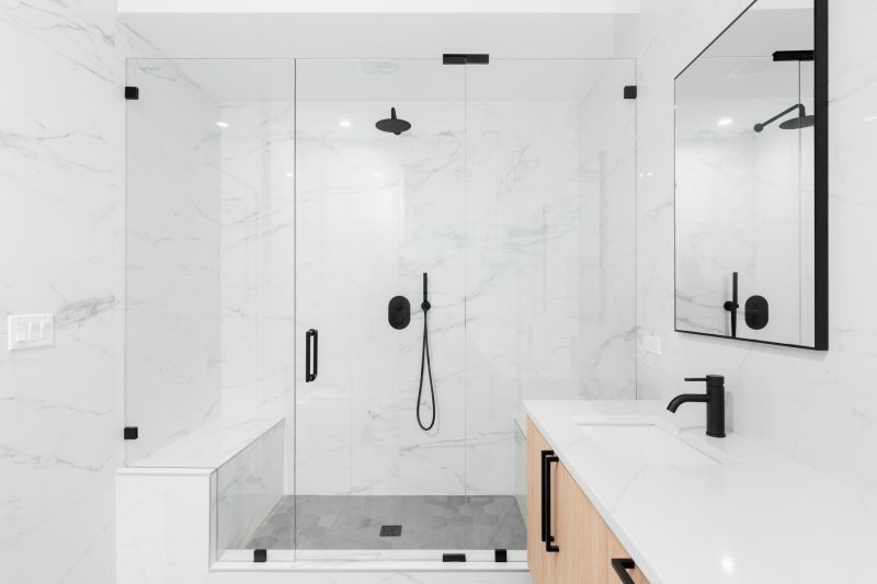 Minimalist Shower with Matte Fixtures